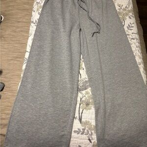 Amazon Heather Gray Wide Leg Pants